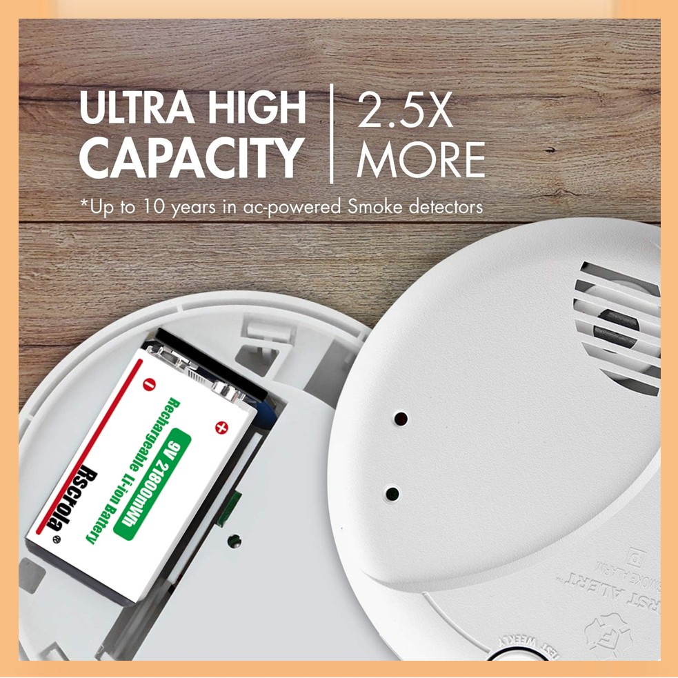 Baterai 9V yang dapat diisi ul - Smoke Detector Interconnected ulasan dan harga