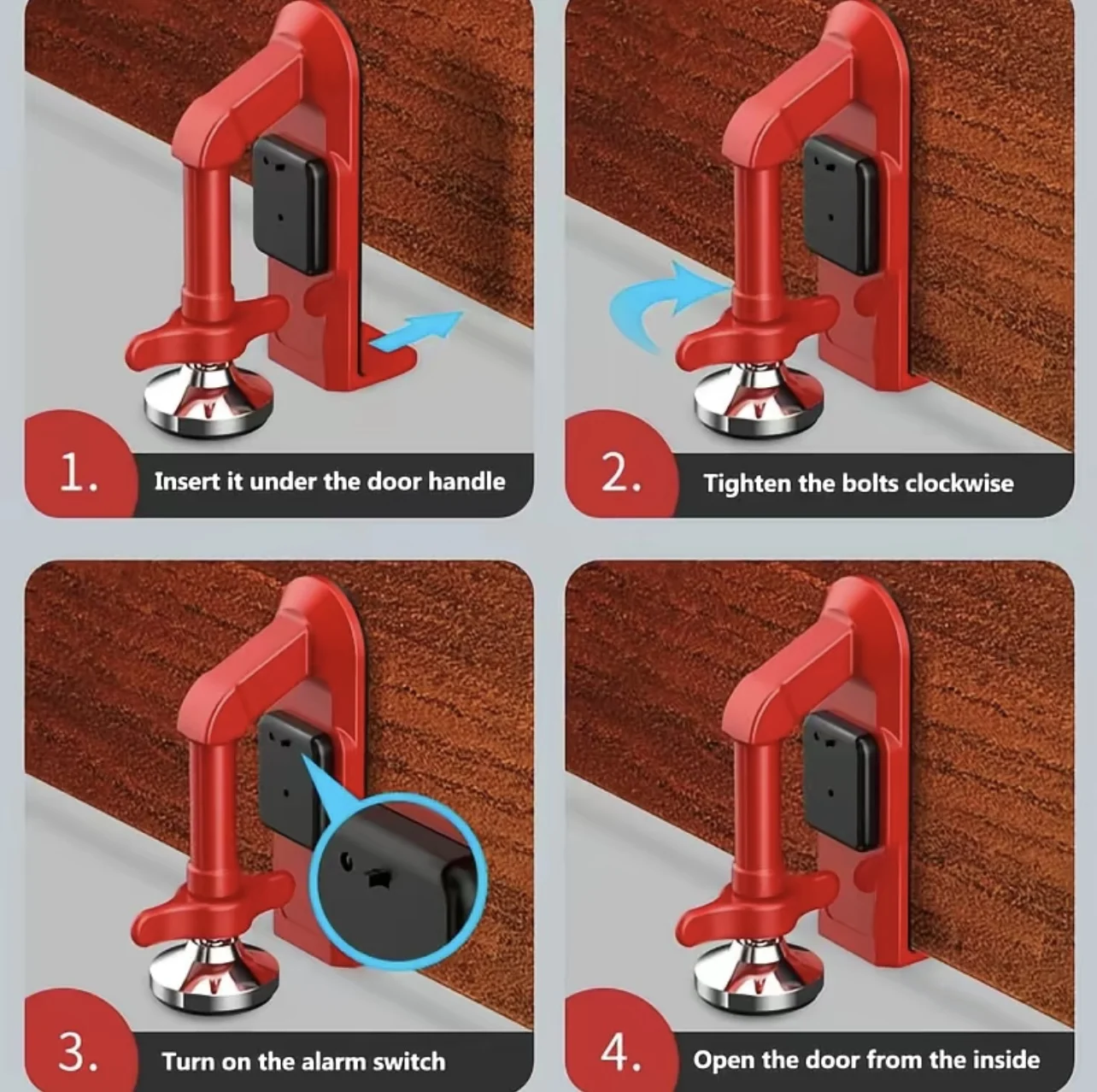 1 buah Pengunci Pintu Alarm Po - Door Stop Alarm ulasan dan harga